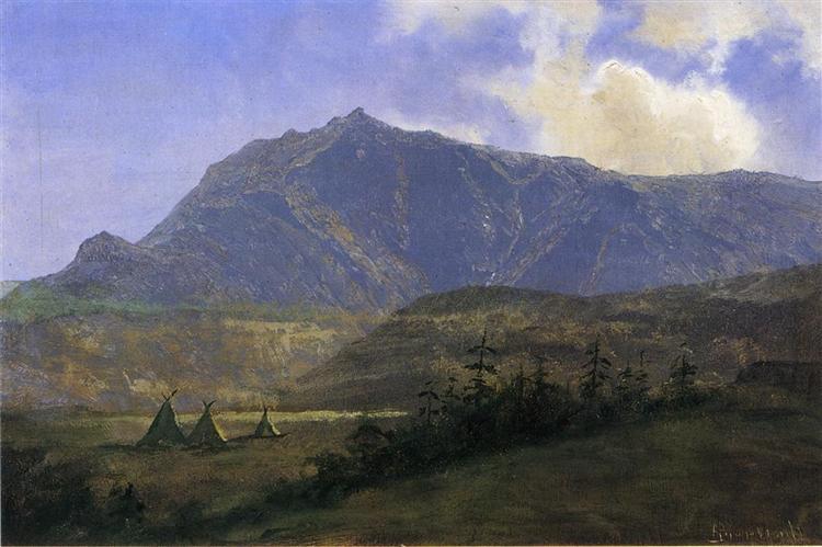 Albert Bierstadt Oil Painting Indian Encampment